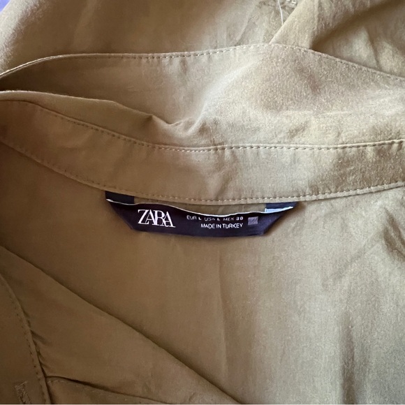 Zara Cropped Button Up Collared Shirt - Picture 4 of 5